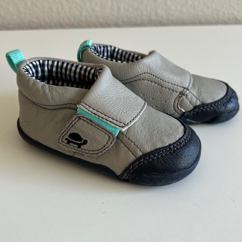 Carters Walking Shoe (Grey and Blue sz 4.5)